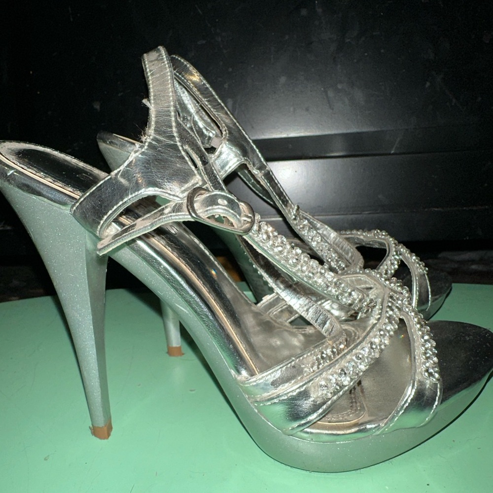 Silver Diamond heels